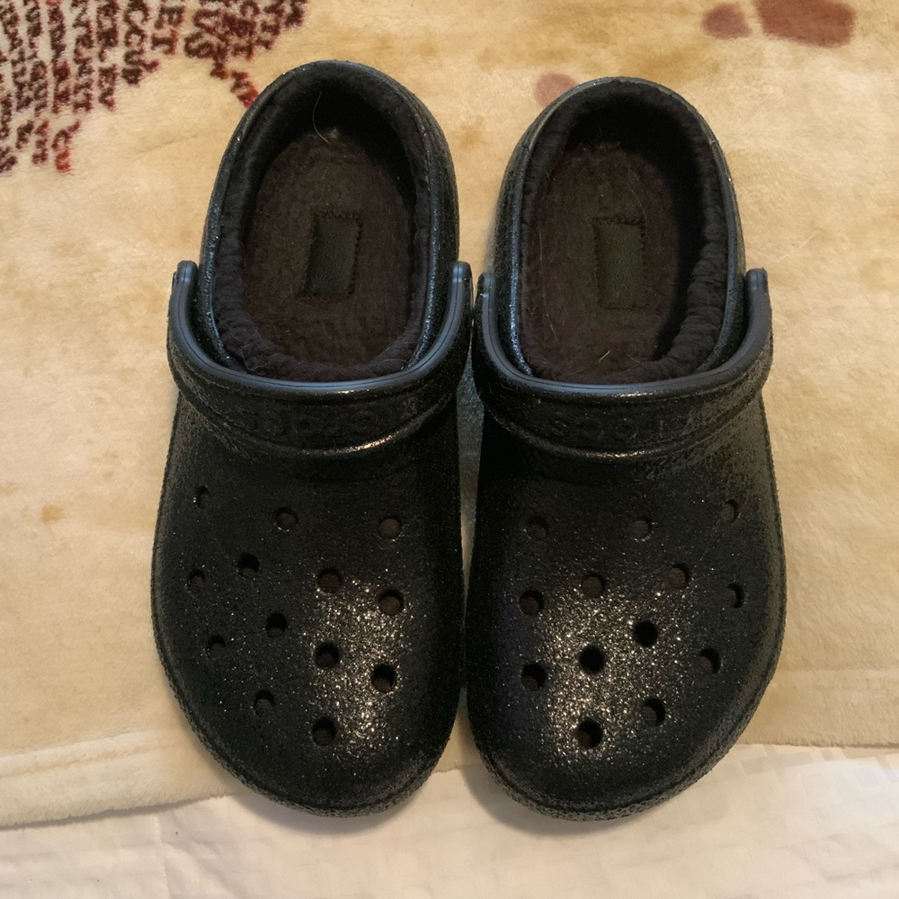 Black Sparkle Crocs